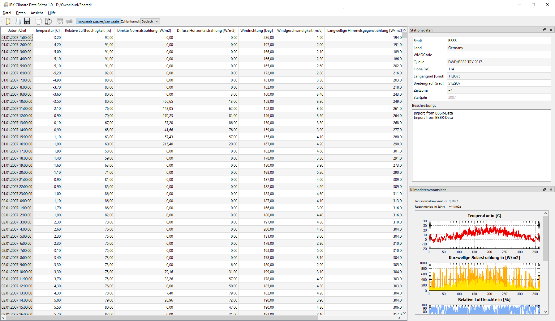 CCM-Editor Programmoberfläche