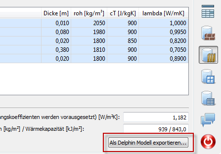 Export einer Konstruktion als DELPHIN 6-Projekt