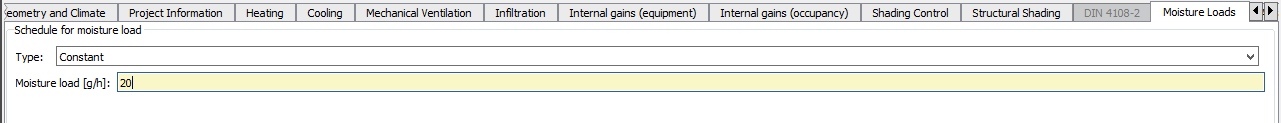 Dialog for Dampening Loads