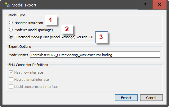 Export Dialog